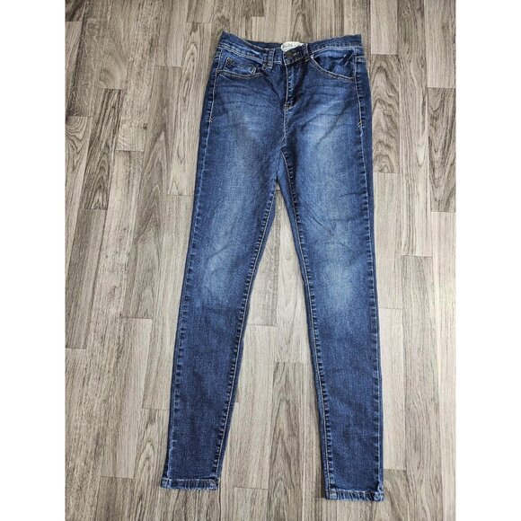 (3/$35) Mudd Jeans Womens 9 Blue High Rise Legging FLX Stretch Jegging Juniors - Picture 1 of 12